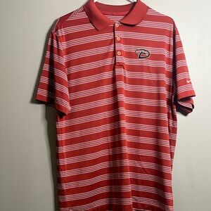 Nike Golf Arizona DiamondBacks Red Striped Polo Golf Shirt Large